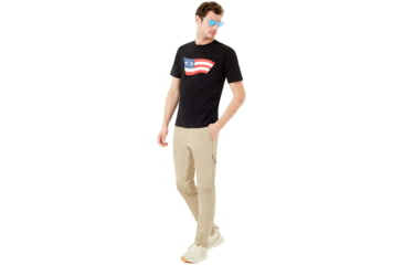 Image of Oakley Flag Short Sleeve Tee - Men's, Blackout, Small, 457398-02E-S