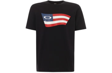 Image of Oakley Flag Short Sleeve Tee - Men's, Blackout, Small, 457398-02E-S