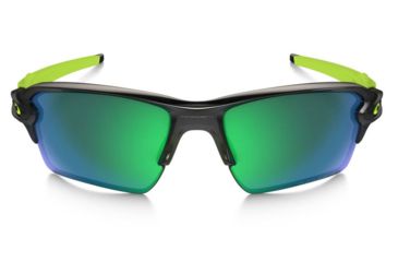 Image of Oakley Flak 2.0 XL Sunglasses Black Ink Frame, Jade Iridium Polarized Lens-OO9188-09