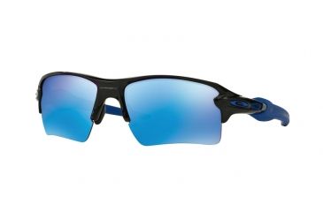 Image of Oakley Flak 2.0 XL Sunglasses 918823-59 - Polished Black Frame, Sapphire Iridium Lenses