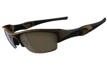 Image of Oakley Flak Jacket Black Chrome Frame w/ Tungsten Iridium Polarized Lenses Sunglasses 24-119