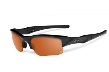 Image of Oakley Flak Jacket XLJ Sunglasses, Matte Black Frame, Persimmon to Grey Transition Lens 11-432