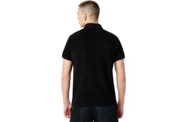 Image of Oakley Flame Terry Short Sleeve Polo Tnp - Mens, Blackout, Small, 434445-02E-S