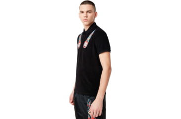 Image of Oakley Flame Terry Short Sleeve Polo Tnp - Mens, Blackout, Small, 434445-02E-S