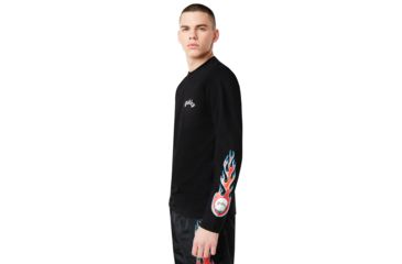 Image of Oakley Flames Ls T-Shirt Tnp - Mens, Blackout, Large, 457976-02E-L