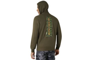 Image of Oakley Fleece Oakley Camou Zipped - Mens, Blackout, Medium 472433-02E-M