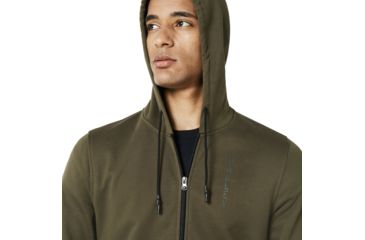 Image of Oakley Fleece Oakley Camou Zipped - Mens, Blackout, Medium 472433-02E-M