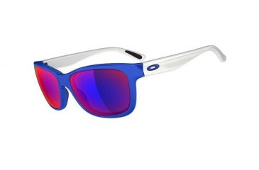 Image of Oakley Forehand Sunglasses, Brilliant Blue Frame, Positive Red Iridium Lens OO9179-17