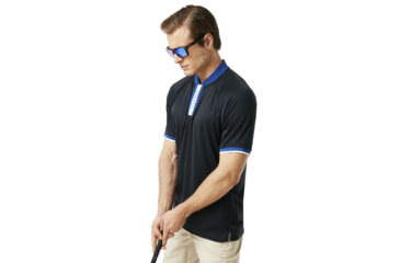 Image of Oakley Forward PreShort Sleeve Placket Polo - Mens, Blackout, Extra Large 434327-02E-XL