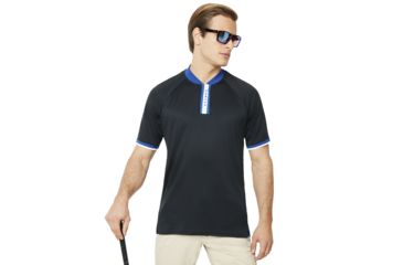Image of Oakley Forward PreShort Sleeve Placket Polo - Mens, Blackout, Extra Large 434327-02E-XL