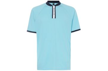 Image of Oakley Forward PreShort Sleeve Placket Polo - Mens, Bright Azur, Small, 434327-6BB-S