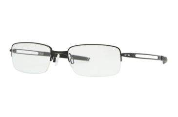 Image of Oakley FRAG OX5045 Prescription Eyeglasses 504501-51 - Polished Black Frame, Clear Lenses