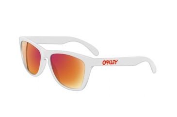 Image of Oakley Frogskins Progressive Prescription Sunglasses - Polished White Frame 24-307
