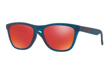 Image of Oakley Frogskins A OO9245 Single Vision Prescription Sunglasses OO9245-924554-54 - Lens Diameter 54 mm, Frame Color Matte Blue Woodgrain