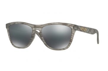 Image of Oakley Frogskins A OO9245 Single Vision Prescription Sunglasses OO9245-924555-54 - Lens Diameter 54 mm, Frame Color Matte Clear Woodgrain