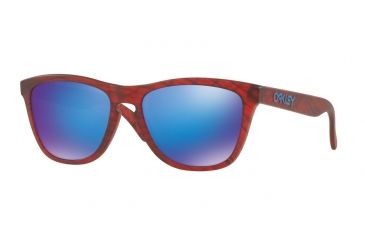 Image of Oakley Frogskins A OO9245 Single Vision Prescription Sunglasses OO9245-924556-54 - Lens Diameter 54 mm, Frame Color Matte Red Woodgrain