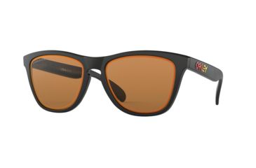 Image of Oakley Frogskins A OO9245 Single Vision Prescription Sunglasses, 54mm, Matte Black, OO9245-924578-54-SV