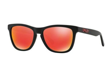Image of Oakley FROGSKINS LX OO2043 Progressive Prescription Sunglasses OO2043-204302-56 - Lens Diameter 56 mm, Frame Color Matte Black