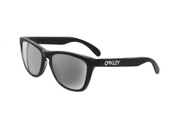 Image of Oakley Frogskins 07 Sunglasses, Polished Black Frame, Grey Lens, Polarized 03-223