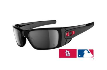 Image of Oakley Fuel Cell Cardinals Polished Black Frame w/ Black Iridium Lenses Sunglasses OO9096-49