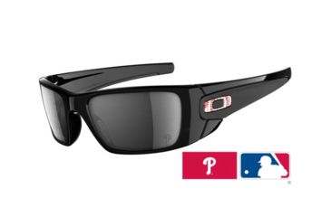Image of Oakley Fuel Cell Phillies Polished Black Frame w/ Black Iridium Lenses Sunglasses OO9096-48