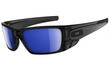 Image of Oakley Fuel Cell Sunglasses, Ice Iridium Polarized Lens, Polished Black Ink Frame OO9096-84