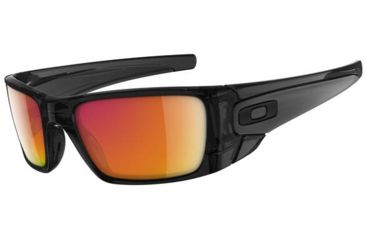 Image of Oakley Fuel Cell Sunglasses, Ruby Iridium Lens, Polished Black Ink Frame OO9096-86