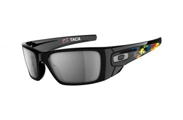 Image of Oakley TACA Fuel Cell Sunglasses - Polishd Black Frame w/ Warm Grey Lenses OO9096-11