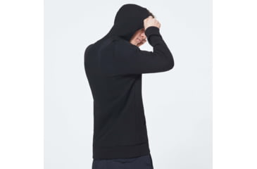 Image of Oakley Full Zip Basic Fleece Hoodie - Mens, Blackout, Medium, FOA400607-02E-M