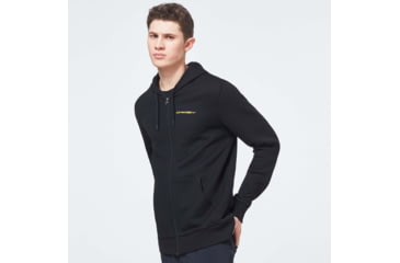 Image of Oakley Full Zip Basic Fleece Hoodie - Mens, Blackout, Medium, FOA400607-02E-M