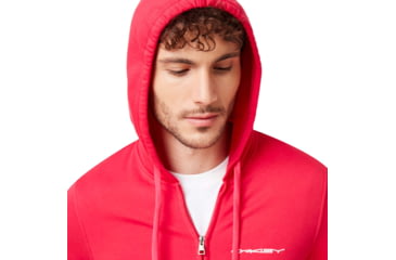Image of Oakley Full Zip Basic Fleece Hoodie - Mens, Virtual Pink, Medium, 472568-89D-M