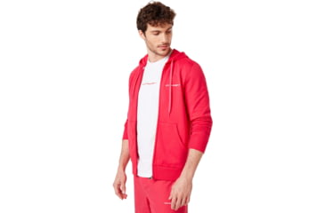 Image of Oakley Full Zip Basic Fleece Hoodie - Mens, Virtual Pink, Medium, 472568-89D-M