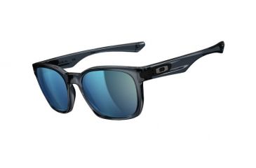 Image of Oakley Garage Rock Mens Sunglasses Crystal Black Frame, Emerald Iridium Lens OO9175-23