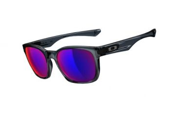 Image of Oakley Garage Rock Mens Sunglasses Crystal Black Frame, Red Iridium Lens OO9175-21