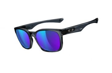 Image of Oakley Garage Rock Mens Sunglasses Crystal Black Frame, Violet Iridium Lens OO9175-22