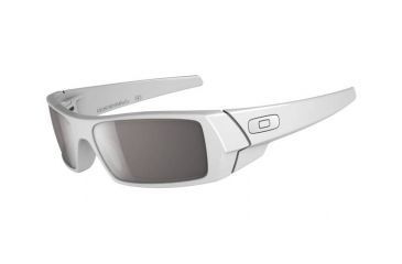 Image of Oakley Gascan (Asian Fit) Sunglasses, Polished White Frame and Warm Grey Lens OO9105-02