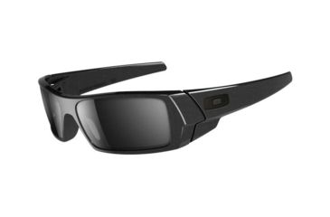 Image of Oakley Gascan (Asian Fit) Sunglasses, Polished Black/Dark GreyHstTxt Frame and Black Iri OO9105-04