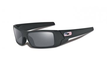 Image of Oakley Gascan Progressive Prescription Sunglasses, Matte Black US Flag Icon Frame, 11-192PR