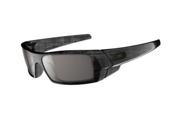 Image of Oakley GasCan Single Vision Prescription Sunglasses - Black Plaid Frame 24-296