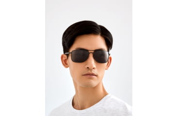 Image of Oakley GAUGE 8 OO4124 Sunglasses 412401-62 - Matte Black Frame, Grey Lenses