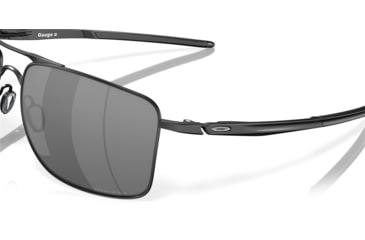 Image of Oakley GAUGE 8 OO4124 Sunglasses 412402-62 - Matte Black Frame, Prizm Black Polarized Lenses