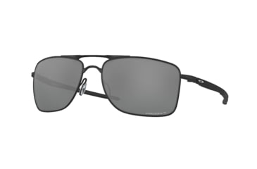 Image of Oakley GAUGE 8 OO4124 Sunglasses 412402-62 - Matte Black Frame, Prizm Black Polarized Lenses
