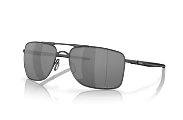 Image of Oakley GAUGE 8 OO4124 Sunglasses 412402-62 - Matte Black Frame, Prizm Black Polarized Lenses
