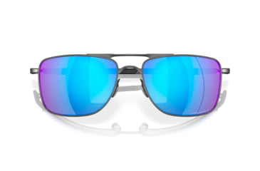 Image of Oakley GAUGE 8 OO4124 Sunglasses 412406-62 - Matte Gunmetal Frame, Prizm Sapphire Polarized Lenses