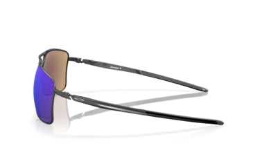Image of Oakley GAUGE 8 OO4124 Sunglasses 412406-62 - Matte Gunmetal Frame, Prizm Sapphire Polarized Lenses