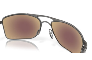 Image of Oakley GAUGE 8 OO4124 Sunglasses 412406-62 - Matte Gunmetal Frame, Prizm Sapphire Polarized Lenses