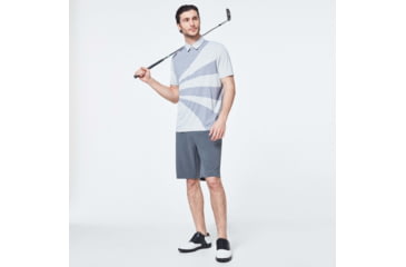 Image of Oakley Geometric Swing Polo - Mens, Fog Grey, Extra Small, FOA400126-27G-XS