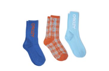 Image of Oakley Golf Socks Tnp, 3 Pieces - Mens, Bright Azur, Small/Medium 93354-6BB-S/M