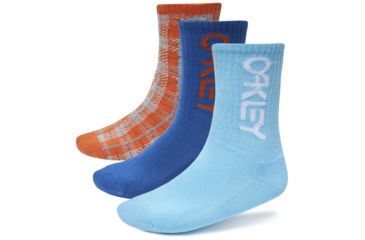 Image of Oakley Golf Socks Tnp, 3 Pieces - Mens, Bright Azur, Small/Medium 93354-6BB-S/M