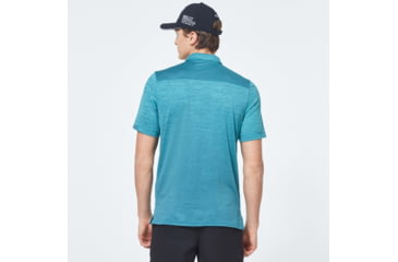 Image of Oakley Gradient Gravity Polo 2.0 - Mens, Wave Blue Hthr, Large, FOA400215-98E-L